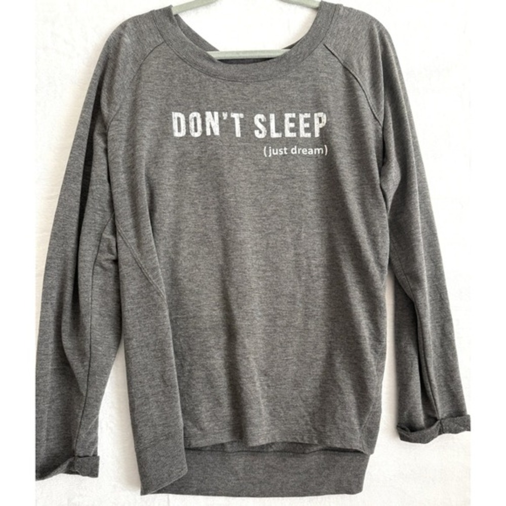 Secret Treasures Sleepwear Grey Sleep Graphic‎ Sweatshirt Womens XL 16 18 COMFY